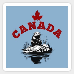 Canadian Beaver Small Sticker